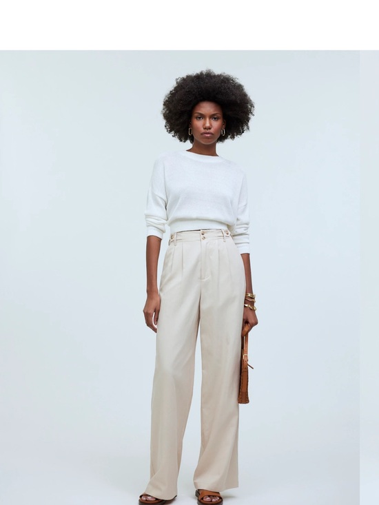 Harlow Pants - Harlow Wide-Leg Pant in Beige